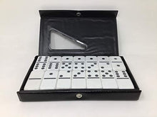 Load image into Gallery viewer, GGS White Double 6 Jumbo Size Domino Tiles in Snap Vinyl Case
