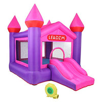Lpjntt Slide Bouncer - Inflatable Jumper Bounce House Plus Heavy Duty Blower with Stakes, Repair Patches, and Storage Bag