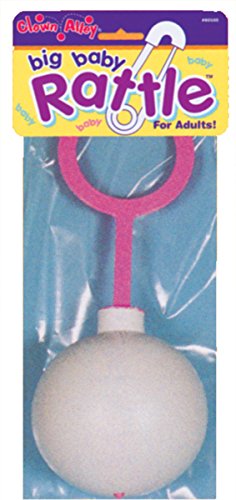 Morris Costumes Big Baby Rattle White and Pink