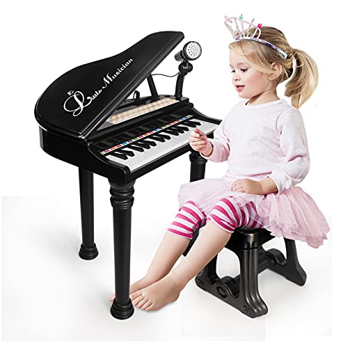 Love&Mini Piano Toy Keyboard 31 Keys for Toddler 3 4 5 Years Old - Birthday Gift Music Instruments with Stool Electronic Keyboard Toy for Baby