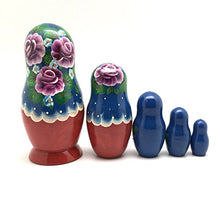 Load image into Gallery viewer, Russian Beauty Nesting Dolls 5 Pieces Set Hand Carved Hand Painted Babushka Doll
