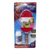 Marvel Spider-Man Mighty Bubble Ball, Paddle and Bubble Solution