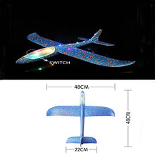 Load image into Gallery viewer, 3 Pack Foam Airplanes for Kids, 18.9&quot; Throwing Airplane Toys, LED Light Up Flight Mode Glider plane toys, Flying Toys fun summer activities for kids , Sports Game Outdoor Toys for Boys Girls kid gifts
