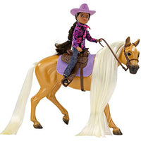 Breyer Horses Freedom Series Horse and Western Rider Set | Charm & Gabi | Horse and Rider Set | Horse Toy | 9.75
