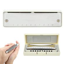 Load image into Gallery viewer, Not Easy To Oxidize And Rust 10 Hole Mouthorgan For Harmonica Gift For Harmonica Players(white)
