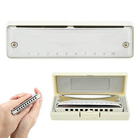 Not Easy To Oxidize And Rust 10 Hole Mouthorgan For Harmonica Gift For Harmonica Players(white)