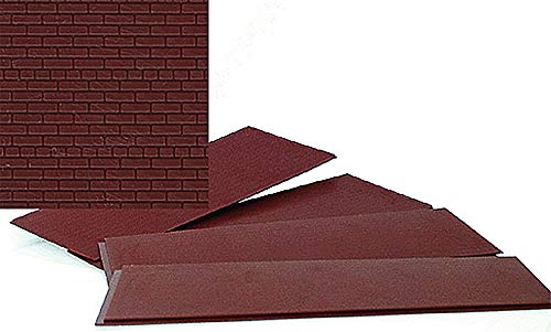 Walthers Cornerstone HO Scale Model Brick Sheet, 4 X 9-3/4