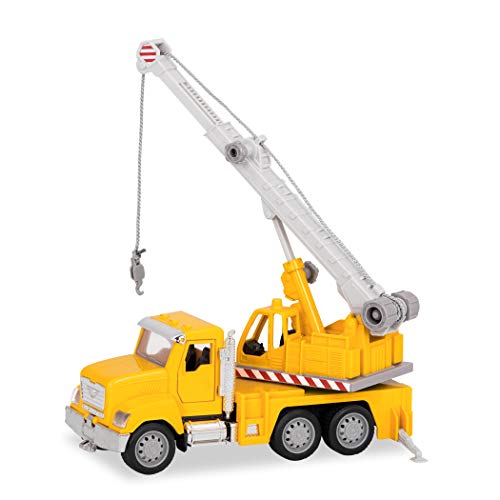 DRIVEN by Battat - Micro Crane Truck - Toy Crane Truck with Lights, Sounds and Movable Parts for Kids Age 3+