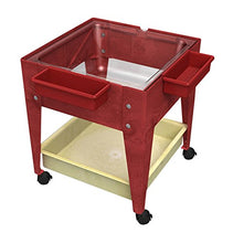 Load image into Gallery viewer, ChildBrite 24&quot; Sx Tra Deep Clear Tub and 4 Casters Red Frame Mobile Mite
