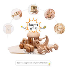 Load image into Gallery viewer, Wood Baby Rattle Personalizable Infant Rattle Sensory Development Wooden Toys Set
