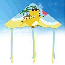 Load image into Gallery viewer, ZANZAN Yellow Holiday Dinosaur Kite with Kite String and Kite Reel for Adults and Kids,Extremely Easy to Fly Kite for Beach Trip (Color : 100M LINE)
