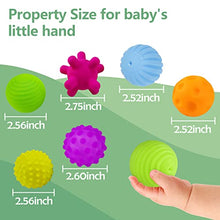 Load image into Gallery viewer, ROHSCE 10 Pack Sensory Balls for Babies Kids, 6 to 12 Months Baby Toy Ball Toddlers and Infant Small Massage Soft Textured Multi Ball Set
