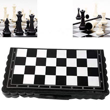 Load image into Gallery viewer, ManFull Magnetic Travel Chess Set, Travel Games, Magnetic Travel Chess Set Folding Board Parent-Child Educational Toy Family Game for Kids and Adults Black+White
