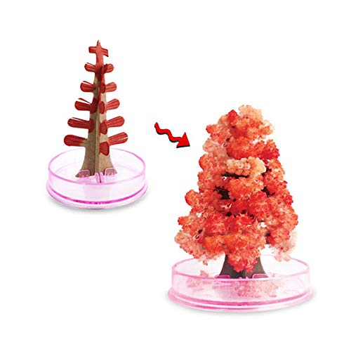 Zincoty Christmas Magic Tree, DIY Magic Growing Tree Paper Tree Magic Growing Tree Toy Boys Girls (8.36cm, Red)