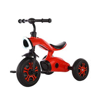 Stroller 2 in 1 Kids Tricycle for 2 Years Old and Up Boys Girls Kids Trike Blue Red Yellow 70X48X58CM (Color : Red)
