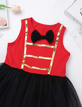 Load image into Gallery viewer, FEESHOW Little Girls Show wear Circus Ringmaster Costumes Halloween Fancy Dress up Outfit Tank Top Tutu Skirt Black&amp;Red 4T
