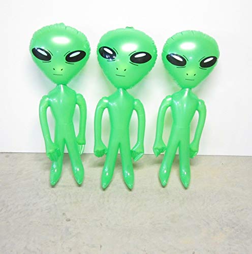 3 New Inflatable Green Aliens 36