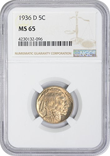 1936-D Buffalo Nickel MS65 NGC