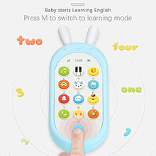Load image into Gallery viewer, JONZOO Baby Cell Phone for Toddler Toys Telephone Remote Control Toys 6-36 Months Baby Toddler Children Toys Educational Toys Educational Learning English Foreign Language Finger Play (Blue)
