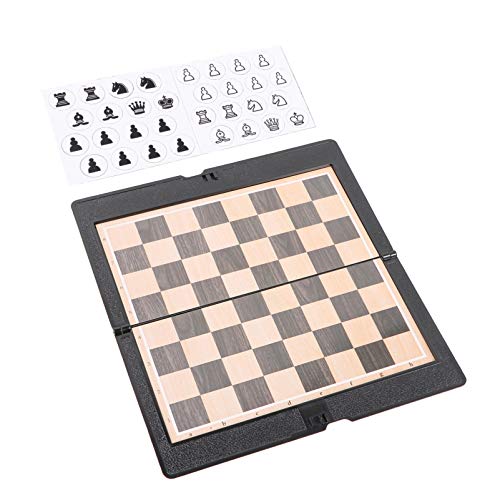 NUOBESTY 2 Sets Magnetic Travel Chess Set Foldable Chess Board Portable Compact Pocket Chess Board Games Intelligence Trainer Puzzle Toy for Kids Adults