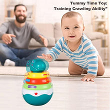 Load image into Gallery viewer, Roly Poly Baby Development Toys 6 to 12 Months, Chibon Weeble Wobble Tummy Time Toys, Dinosaur Tumbler Wobbler Toys for Infant Boy Girl Gifts
