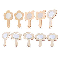 EXCEART Wooden Base Mirror 15 Pcs Hand DIY Painting Mirrors Toy for Home School Gift Kids Toys