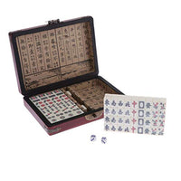 Tongina Miniature Chinese Mahjong Set - Mini Scratch-Resistant Tiles