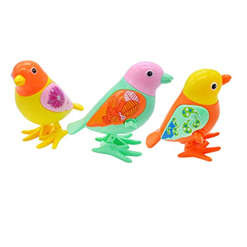 Toyvian 3pcs Animal Wind Up Toys Clockwork Toy Kids for Children Students Party Goody Bag Gift Toys Supplies Random Color Bird