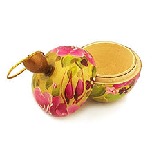 Load image into Gallery viewer, Gold Apple Christmas Tree Russian Ornament Wooden Hand Painted 2 1/2 Inch
