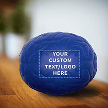 Load image into Gallery viewer, 50 Brain Stress Balls Pack - Customizable Text, Logo - PU Foam, Soft, Squeezable - Blue
