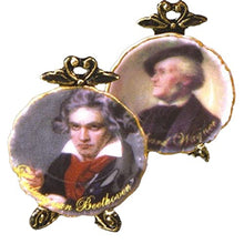 Load image into Gallery viewer, Dolls House Beethoven &amp; Wagner Plates Ornament Reutter Porcelain Accessory
