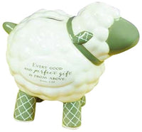 Abbey Gift Abbey & CA Good & Perfect Gift Lamb Bank, One Size, Multicolor