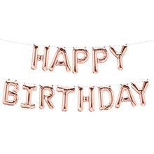 Load image into Gallery viewer, Rose Gold 10th Birthday Decorations for Girls, 10 Birthday Party Supplies for Her Include Foil Fringe Curtains,Happy Birthday Balloons,Birthday Tiara &amp; sash, Cake Topper
