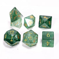 DND Dice Set Polyhedral Dice Set DND Dungeons and Dragons Gemstone Green Fluorite Dice RPG MTG URWizards