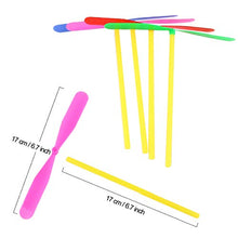 Load image into Gallery viewer, YHHN 50PCS Color Random Plastic Dragonfly Plastic Bamboo-Copter Bamboo Dragonfly Toy Multi-Colored
