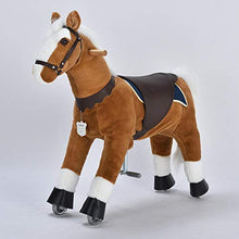 Load image into Gallery viewer, UFREE Horse Best Birthday Gift for Girls. Ride on Walking Horse Toy , Height 36 inch for Children 4 to 9 Years Old, Amazing Birthday Surprise.(White Mane and Tail)
