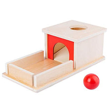 Load image into Gallery viewer, BST Toys Infant Montessori Wooden Permanence Object Box with Tray and Ball
