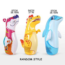 Load image into Gallery viewer, INTEX 3D Bop Bag Blow Up Inflatable Tiger, Dinosaur &amp; Dolphin. Gift Set, All 3 Designs.
