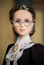 Load image into Gallery viewer, Barbie Inspiring Women Series Susan B. Anthony Collectible Doll, Approx. 12-in, Wearing Black Dress and Cameo Brooch, with Doll Stand and Certificate of Authenticity
