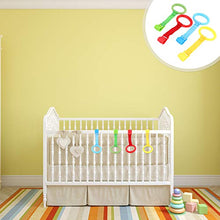 Load image into Gallery viewer, Kisangel 4pcs Baby Play Gym Baby Crib Pull Ring Baby Bed Stand Up Rings Nursery Baby Cot Rings Toddler Activity Kids Walking Training Tool
