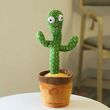 Load image into Gallery viewer, SFOOS Dancing Cactus, Cute Cactus That Twists, Cactus Plush Toy That Can Sing, 120 English Songs, Can Learn to Speak, Can Record, Suitable for Home Decoration and Children&#39;s Play, Children&#39;s Gifts
