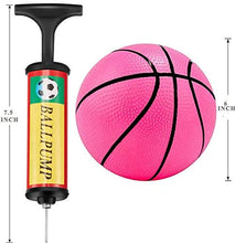 Load image into Gallery viewer, 6 Inches Mini Basketballs 8 Balls Assortment with Pump and Mesh Bag Colorful Kids Mini Toy Rubber Basketball for Kids, Teenager Toy Basketballs Indoor and Outdoor
