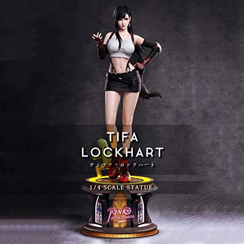 NC Action Figures, 1/4 Final Fantasy VII Fighting Goddess Tifa.Lockhart Anime Collectible Model Statue, 56cm Resin Materials Handmade Ornaments Suitable for Home Office Desk Decoration