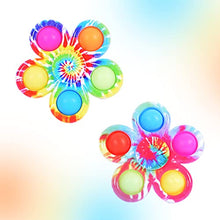 Load image into Gallery viewer, HAIMZY Pack of 2 Pop Fidget Spinners  Pop Fidget Sensory Toys  Tie Dye Fidget Popper  Anxiety, Autistic, Pressure Reliever Spinning Toys  Simple Dimple Fidget Spinner Toy  Hand Spinners
