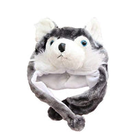 BESTOYARD Kids Husky Hat Plush Animal Hat Wolf Costume Winter Hat Warm Children Hat Headwear Christmas Xmas Gift Grey
