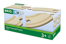 Load image into Gallery viewer, Brio World  33337   Short Curved Tracks   4 Piece Wooden Track Tracks For Kids Ages 3 And Up
