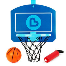 Load image into Gallery viewer, Boley Hanging Basketball Hoop - 10 Piece Portable Adjustable Mini Basketball Hoop Set for Door Hanging - Indoor Bedroom Wall Sports Playset for Kids Ages 3 and Up
