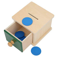 Load image into Gallery viewer, Oreilet Baby Wooden Ball Box, Ball Box Toy, Imbucare Box, for Children Home Kinderparten Kids(Wafers and Boxes, Blue)
