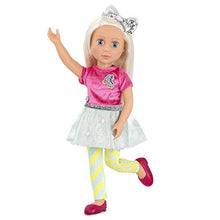 Load image into Gallery viewer, Glitter Girls Dolls by Battat  14-inch Posable Doll Kianna with Colorful Outfit  Pink Top with Roller Skate Patch, Pom Pom Skirt, Leggings, and Glitter Shoes  Toys, Clothes, and Accessories for Kid

