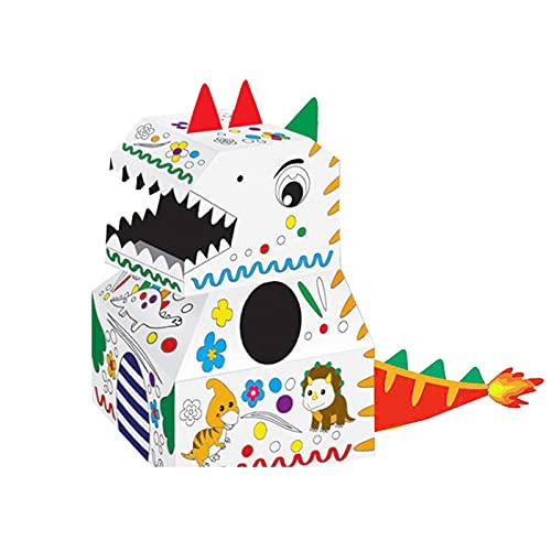 Interesty Cardboard Playhouse,Dinosaur Cardboard House,Interactive Playhouse,DIY Toy Cardboard Boxes,Wearable Toys Crafts for Indoor Outdoor